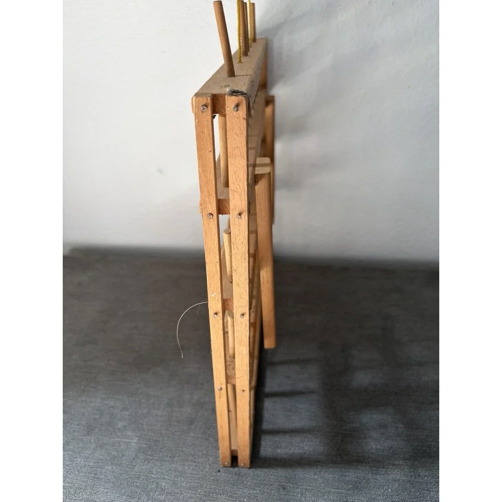 Johnny Buttons Spool Wood Thread Holder Hanging Rack Missing/Broken Spindles